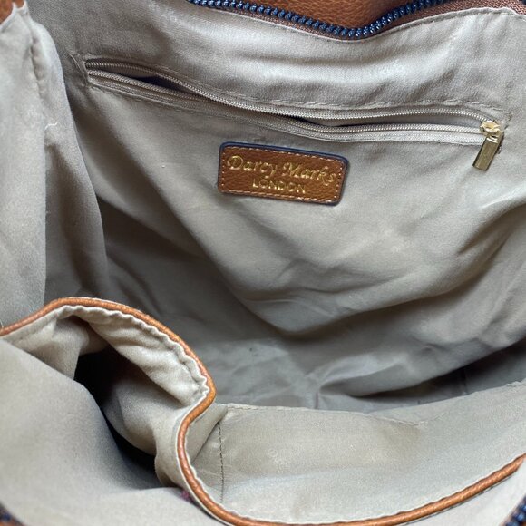 Darcy Marks Vegan Faux Leather Purse Shoulder Bag Brown London - Picture 9 of 10